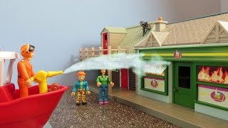 Fireman Sam Toys Episode 12 Norman Titan Fire Dilys Shop Toy 2018 Jupiter Firefighter Fire Station [upl. by Pax642]