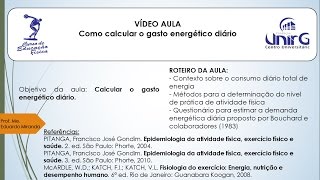 Como calcular o gasto energético diário [upl. by Erle]