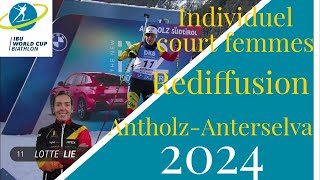 BIATHLON 2024 INDIVIDUEL COURT FEMMES ANTHOLZANTERSELVA 2024 [upl. by Narayan557]