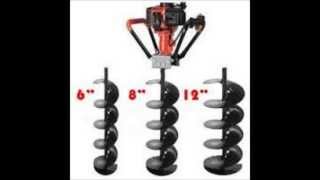 XtremepowerUS VType 55CC 2 Stroke Gas Post Hole Digger W Bit [upl. by Gem]