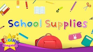 Kids vocabulary  School Supplies  Learn English for kids  English educational video [upl. by Noiramaj]