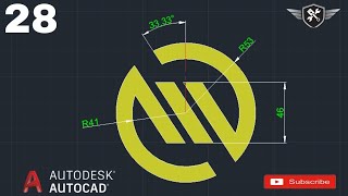 Autocad 2d Practice Drawing 28  AutoCAD tutorial for beginners akd autocad design [upl. by Gagliano472]