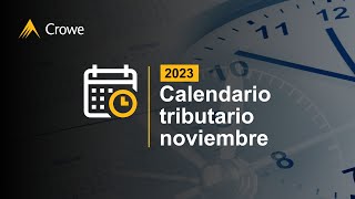 🗓️ Calendario tributario Noviembre [upl. by Todhunter]