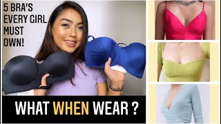 5 BRAS EVERY GIRL MUST OWN  WHICH BRA TO WEAR UNDER WHAT  ZIVAME SALE LINGERIE HAUL zivame [upl. by Dahaf]