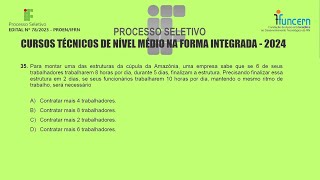 IFRN 2024  Exame de Seleção  Questão 35 [upl. by Buskus]