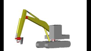 Dymola  Excavator simulation [upl. by Saberio]