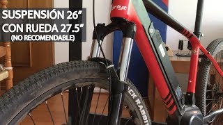 Mountain Bike Enduro en una Bicicleta Eléctrica Modificada Suspensión 26quot con Rueda 275quot [upl. by Eluj]