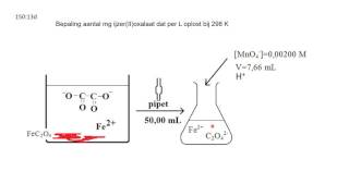 vraag 5v Chemie blz 150 opgave 13 redoxtitratie [upl. by Nevart803]