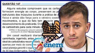 ENEM 2023  Alguns estudos comprovam que os carboidratos fornecem energia ao corpo preservam as [upl. by Stimson312]