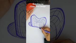 Drawing my Hippo chair design today  industrialdesign sketching drawing [upl. by Okramed308]