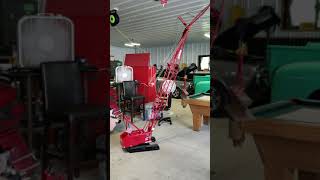 Manitowoc 4100 model crane Lifts Railroad Track Rail on Pool Table [upl. by Zondra896]