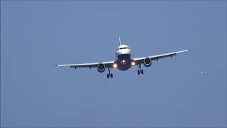 Gibraltar Airport easyjet late touchdown crosswind landings [upl. by Ardnosal]