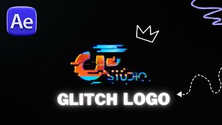 GLITCH LOGO Animation  After Effect  logo animation viral trending [upl. by Ahsetal]