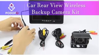 Car Rear View Wireless Backup Camera Kit  7quot TFT LCD MonitorR0009 reversing camera connection [upl. by Yelrahs]