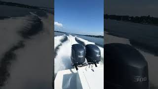 Buying a yacht Sea Trial in Parker 2820 XLD Yacht with 600HP twin Yamaha F300 [upl. by Iggep854]