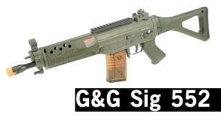 Airsoft GI  GampG Sig 552 Airsoft Gun Review with Bob the Axe Man [upl. by Ebenezer]