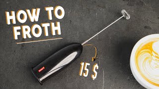 How To Make Latte Art with 15 Milk Frother [upl. by Fawn]