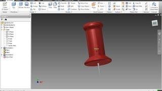 Creating a Thumbtack in Autodesk Inventor  Simple 3D Model Tutorial [upl. by Eenaj7]