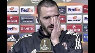 BONUCCI PIANGE PER ASTORI DURANTE LINTERVISTA MILAN ARSENAL 0 2 [upl. by Nilat]