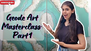 Resin Geode Art Masterclass Part 1😱 I RESIN ART I Step by Step Tutorial 😍 By Khushi Motwani [upl. by Yuk]