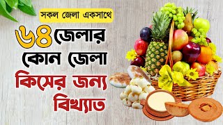 বাংলাদেশের কোন জেলা কিসের জন্য বিখ্যাত  Kon jela kiser jonno bikkhato  ৬৪ জেলা একসাথে [upl. by Onstad139]