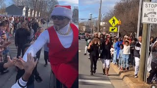 DaBaby PULLS UP amp SHUTS DOWN His City With TOY amp Clothes GIVEAWAY “THEY OUT HERE [upl. by Rahs476]