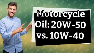 What is the difference between 20w50 and 10w 40 motorcycle [upl. by Boot]