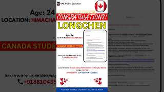 Canada Study Visa Approved  Conestoga College SEP 24  Graduate Certificate in Digital Media [upl. by Eannaj]