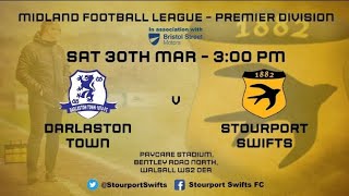 Matchday Darlaston Town FC vs Stourport swifts In The Midland football league Premier Division [upl. by Hightower]