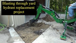 John Deere 2038r  Replacing A Yard Hydrant  136 [upl. by Irisa]