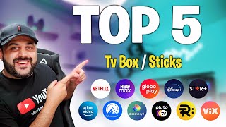 TOP 5 TV BOX  STICKS pra Assistir Streaming [upl. by Haberman334]