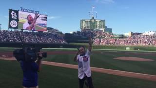 Blue October  Justin Furstenfeld National Anthem Wrigley Field Chicago Cubs vs Cardinals [upl. by Pamela785]