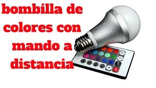 bombilla led de colores con mando a distancia [upl. by Kelsy]