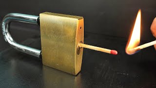 Insane Way to Open Any Lock Without a Key Amazing Tricks with Matches That Work Extremely Well [upl. by Py691]