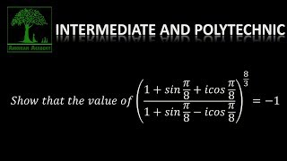 Intermediate Second Year problems on De moivres theorem [upl. by Chipman945]