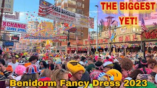 Benidorm FANCY DRESS 2023 The BIGGEST in history 🐯🎉 benidormbyana [upl. by Bruyn]