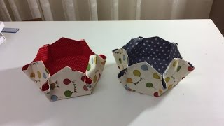 Tuto Couture Madalena  Coudre un petit panier Hexagonal [upl. by Atteyram]