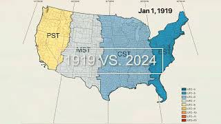 Mapping Time Evolution of US Time Zone Boundaries [upl. by Araas]