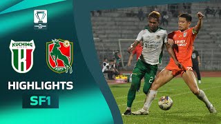 Kuching City FC 11 Kelantan United FC  MFLCC SF1  Highlights MFL Challenge Cup 2023 [upl. by Ellmyer]