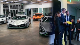 SUPERCAR PARTY with CEO Stephan Winkelmann at Lamborghini MIAMI GRAND OPENING  Revs and Loud Sounds [upl. by Brenden]