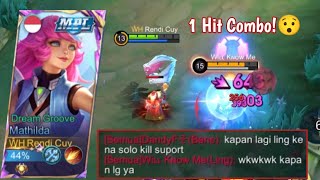 HERO SUPPORT BISA SOLO KILL LING🤣 BEGINJ CARANYA BUILD MATHILDA DAMAGE TERSAKIT 2024  MLBB [upl. by Cesaria]