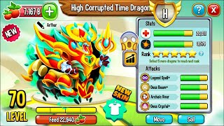 Dragon City High Corrupted Time Dragon NEW HEROIC SKIN  EXCLUSIVE DRAGON 2024 😱 [upl. by Aropizt669]