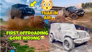 Thar in Air😱 Offroading Gone Wrong  Thar First Offroading 4x4 Test Preparation for Ladakh Ride [upl. by Odama741]