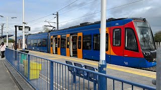 Sheffield Tram Train  Cathedral to Rotherham Parkgate Full Route [upl. by Annat]