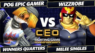 CEO 2024  Pog Epic Gamer Sheik Vs Wizzrobe Captain Falcon Smash Melee  SSBM [upl. by Erbe370]