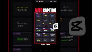 AUTO CAPTION FOR 100 FREE😱 GENERATE AUTO CAPTION shorts [upl. by Ruthe]