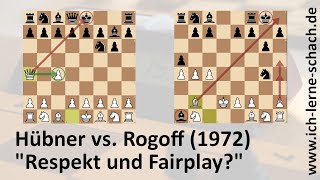 Hübner vs Rogoff 1972 quotRespekt und Fairplayquot [upl. by Ellehctim]