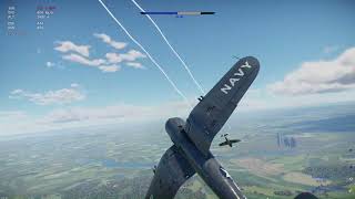 Fighter support with stock F4U4  War Thunder [upl. by Atselec]