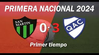 San Martín SJ vs Quilmes  Primera Nacional 2024 Zona A Fecha 7 Primer Tiempo [upl. by Ydnil188]