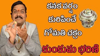 కనక వర్షం కురిపించే గోమతి చక్రం కుంకుమ భరిణి  Machiraju Kiran Kumar  Machiraju Bhakti [upl. by Ilat]